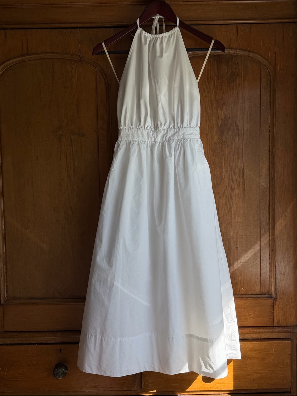 Wilfred White Halter Midi Dress